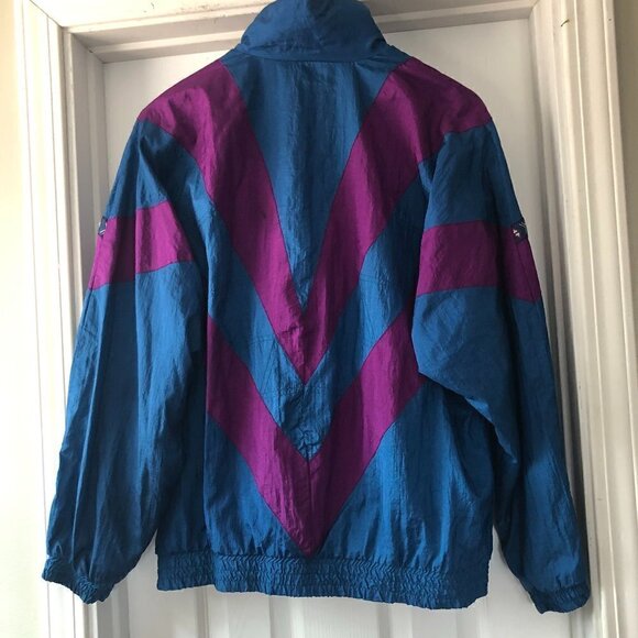 Vintage 80’s Purple Blue Windbreaker sz M - Picture 5 of 10